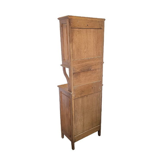 Image 1 of Antique narrow oak chest of drawers, from the early 20th century