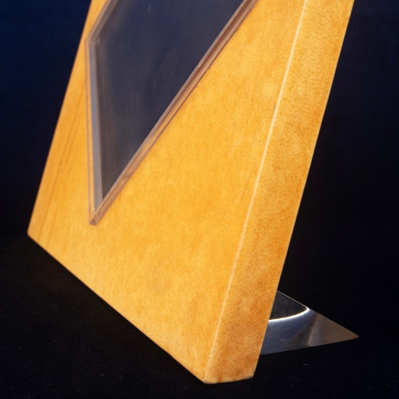 Giorgio Tura Natuurlijk Perkament en Plexiglas Fotolijst voor Tura Milano, 1980 – Lijsten, Leather, Modern (photo 3 of 16)