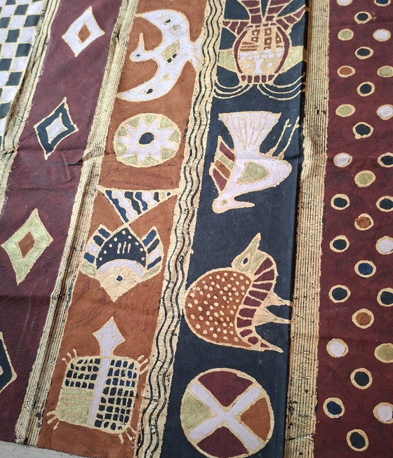 Image 1 of Arazzo tribale dipinto a mano dello Zimbabwe