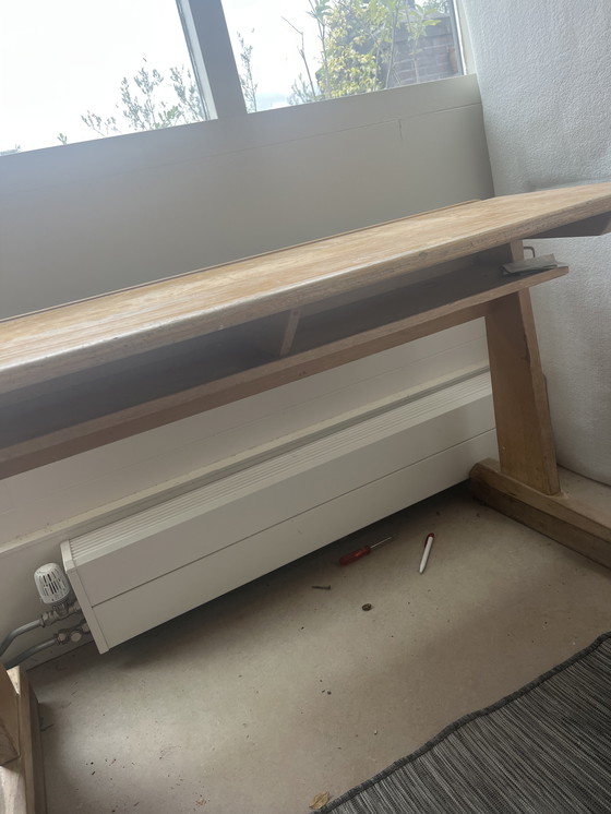 Image 1 of Een dubbele vintage schooldesk