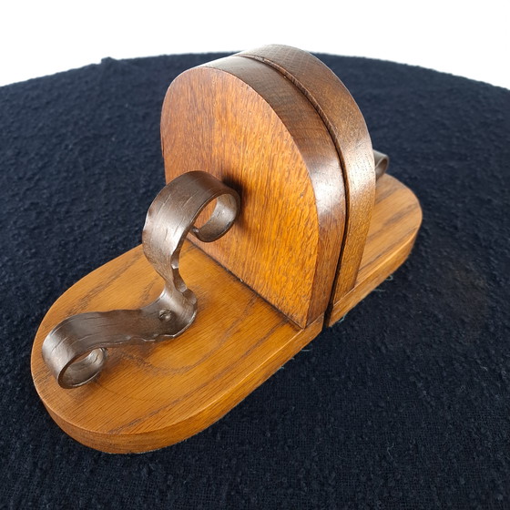 Image 1 of Vintage wooden Art Deco style bookends