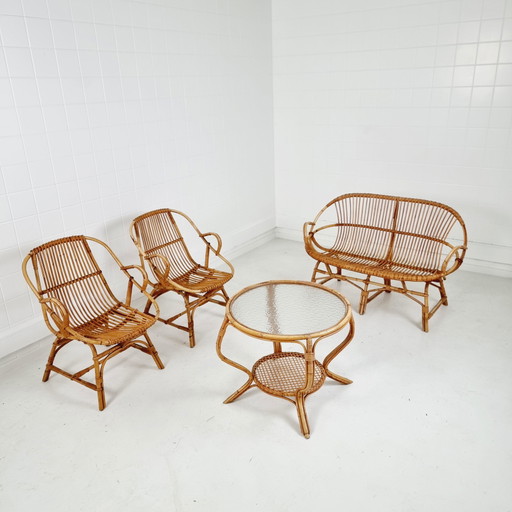 Set da salotto in rattan