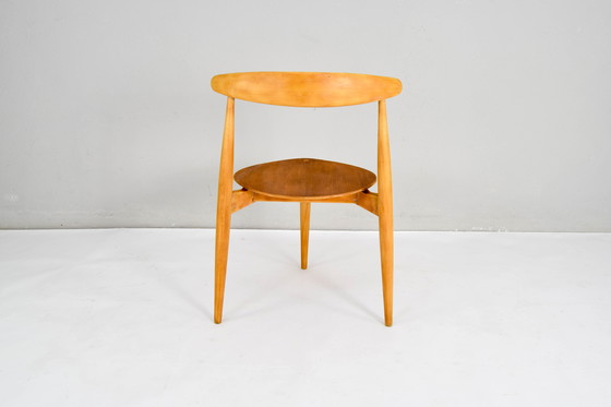 Image 1 of Fh4103 Heart Dining Chairs By Hans Wegner For Fritz Hansen, Denmark, 1950S, Set Of 4