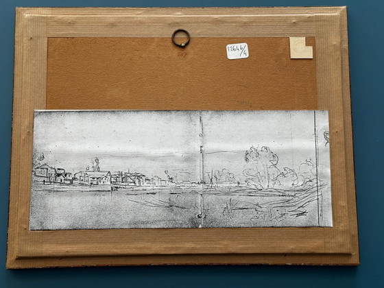 Stanislas Lépine (1835–1892) – Original pencil drawing on paper, landscape – Paintings & Drawings (photo 9 of 12)