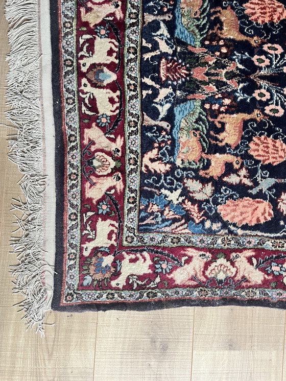 Image 1 of Bidjar vintage Perzisch tapijt blauw rood