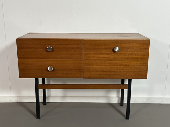 Image 1 of Vintage sixties teak dressoir kastje laden 