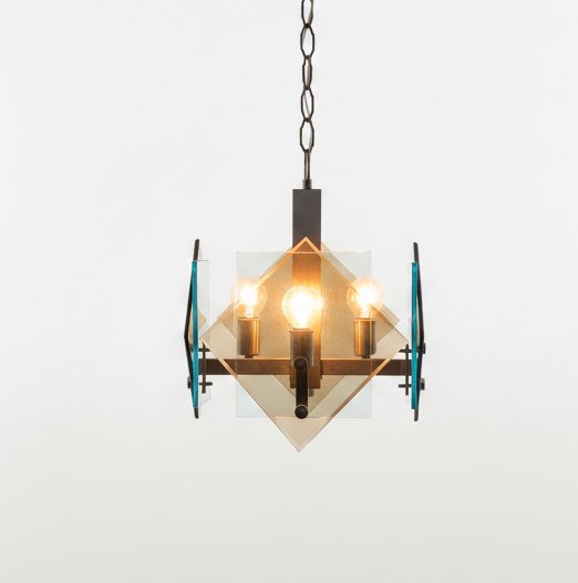 Lampada a sospensione Fontana Arte anni '70 – Plafoniere, Crystal, Glass (photo 4 of 10)