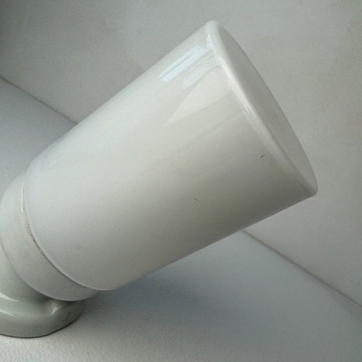 ANTIQUE WALL LAMP IN CERAMICS & VINTAGE OPALINE