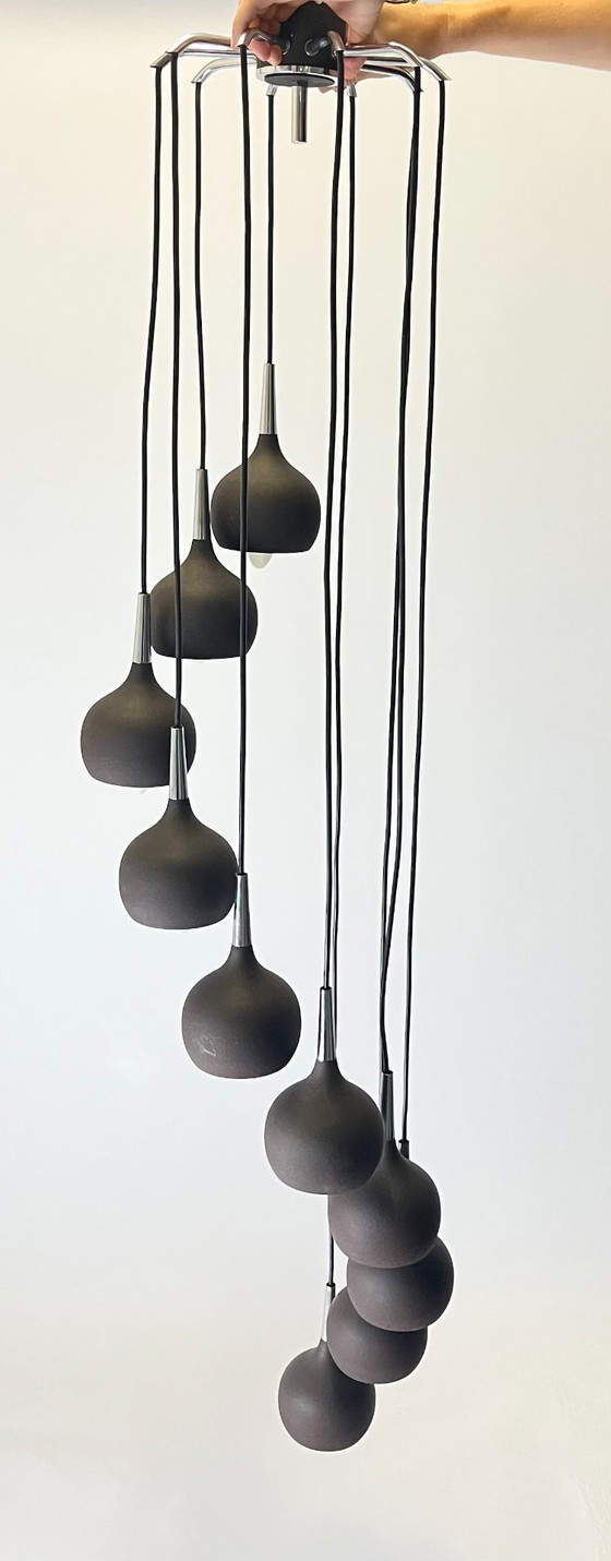 Image 1 of Lampada a sospensione vintage Hans-Agne Jakobsson Dome per AB Markaryd - Design svedese degli anni '70, 10 paralumi