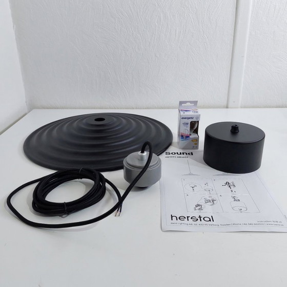 Herstal - Sound (M) - Lampada a sospensione (Set di 2), Lampade a sospensione, Metallo, Nero (foto 8 di 11)