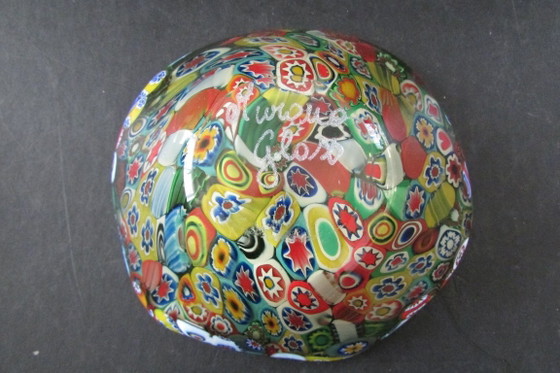 Murano Glass millefiori schaal, Multi Color. Gesigneerd, Schalen, Meerdere kleuren, Italian Design (foto 5 van 7)