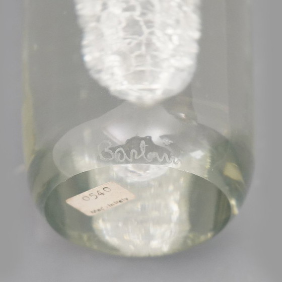 Image 1 of Klare Glasvase von Alfredo Barbini für Barbini, 1970er Jahre