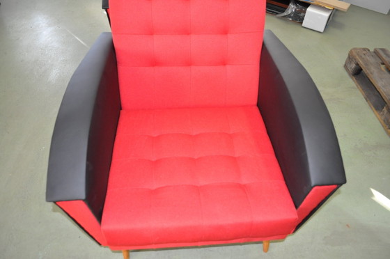 Set of Vintage Red & Black Lounge Chairs, 1960s – Chairs and lounge chairs (photo 7 of 7)