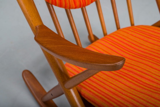 Image 1 of Chaise à bascule No. 182 en teck par Frank Reenskaug pour Bramin, années 1960