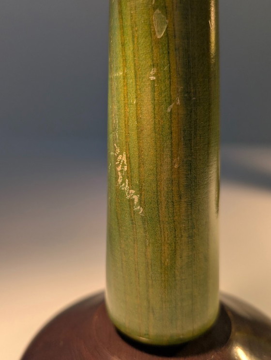 Image 1 of Lampade in rattan verde in stile moderno organico Mario Lopez Torres, anni '80