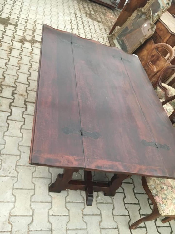 Antieke Walnoot Eettafel, jaren 1880 (photo 6 of 11)
