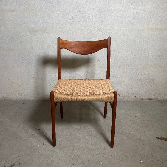 Image 1 of 6x GS60 Teakstühle von Arne Wahl Iversen papercord