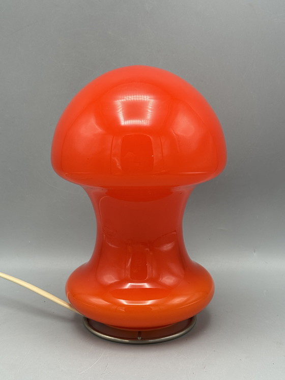 Image 1 of Orange mushroom lamp in Space Age style