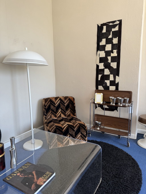 Opnieuw Gestoffeerde Vintage Fauteuil Jaren 70