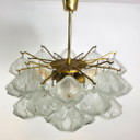 Kalmar franken pagoda lamp 60s zeldzaam glas met messing 