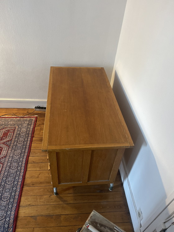 Image 1 of Houten bureau uit de jaren 70