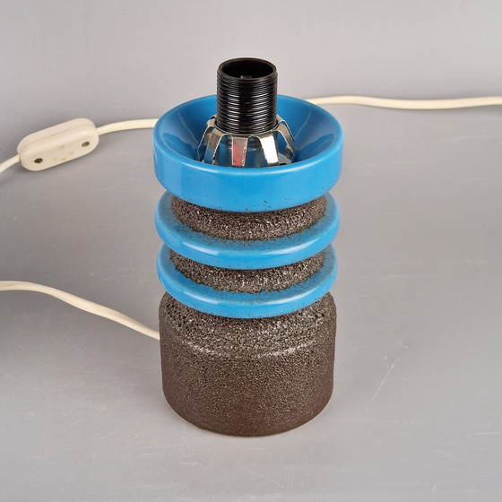 Image 1 of Vintage West German Fat Lava Lamp, Dumler & Breiden, Form Number 560/15, Blue and Gray, WGP / MCM / 1960 / 1970