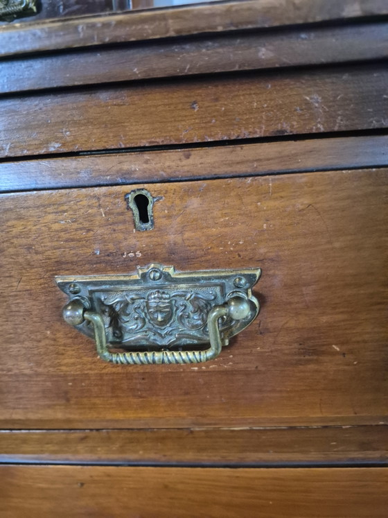 Cómoda antigua inglesa de caoba estilo georgiano con armarios superiores originales – Circa 1780 – Wood (photo 2 of 10)