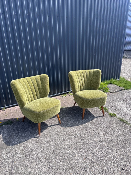 2 x vintage cocktailstoel setprijs club fauteuil