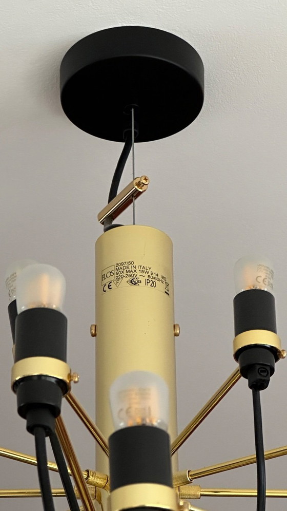 Lustre Flos 2097/50, métal doré et noir, Modern (photo 3 sur 5)