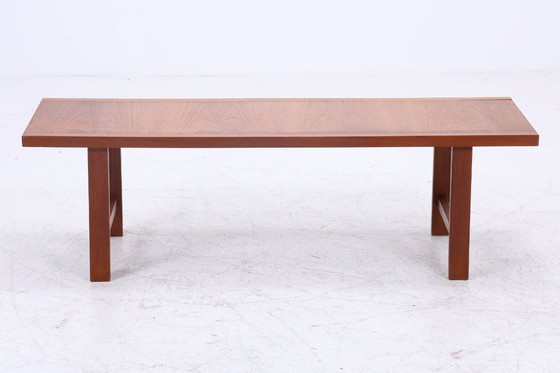 Image 1 of Beautiful vintage teak coffee table | Mid - Century side table Telephone table 60s retro living room #09-04