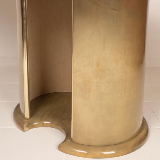 Angelo Mazzola parchment table produced by Ar.Vi Salpol, 1980 – Dining tables (photo 26 of 26)