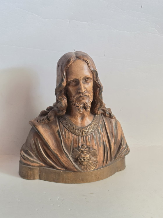 Image 1 of G. Parentani – Terrakotta-Büste des „Heiligen Herdes Jesu“