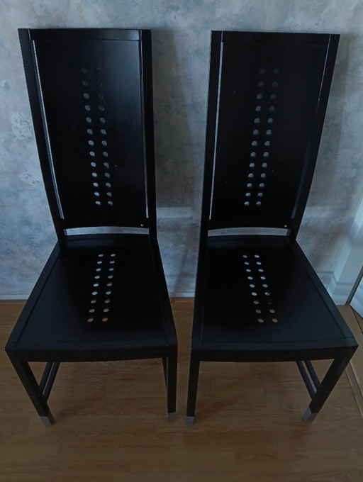 Sillas de diseño vintage, juego de 2 (años 90)