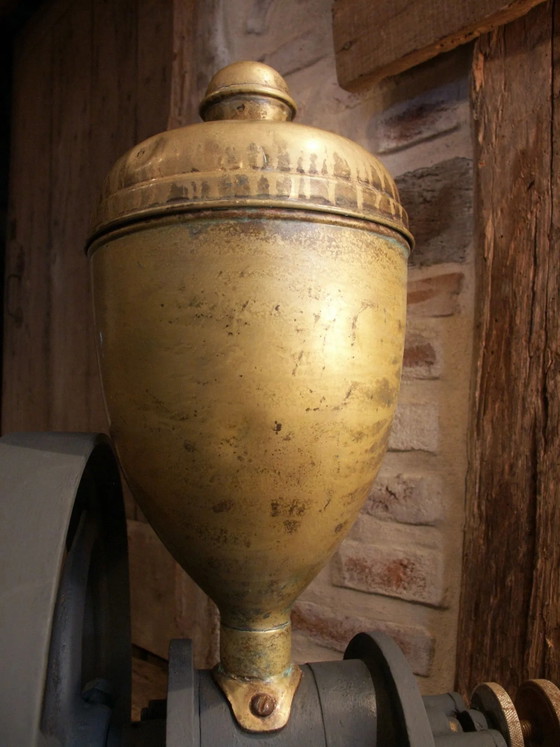 Oude graanmolen – Tuinaccessoires, Metaal, Messing, Industrieel (photo 10 of 11)