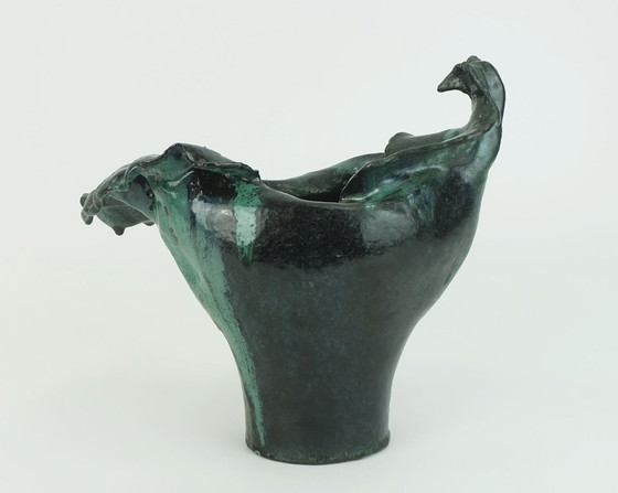 Image 1 of Dänische moderne Keramikvase, Schale, Keramikobjekt, Conny Walther, Dänemark, 1960er/70er Jahre