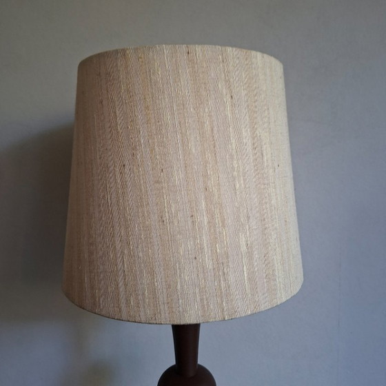 Dutch Design Mid Century Modern Style Raak Amsterdam Table Lamp – Textile, Wood (photo 5 of 11)