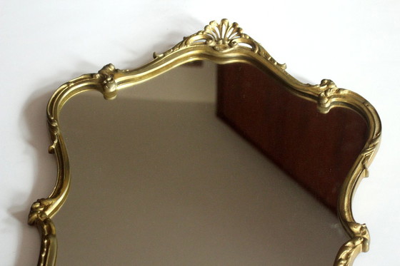 Image 1 of Wardrobe mirror - Wall mirror - Brass frame - Vintage