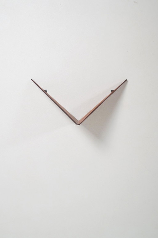 Estante de pared danés Butterfly diseñado por Poul Cadovius para Cado, década de 1950