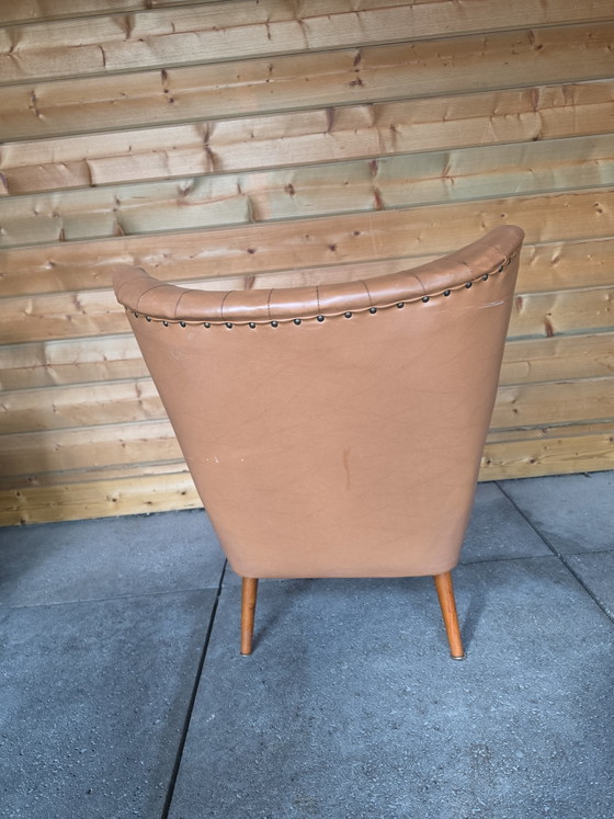 Vintage Mid-Century Cocktail Chair – Skai Leather – 1950s/60s – Armchairs (photo 4 of 5)