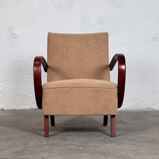 Image 1 of Een paar volledig gerestaureerde Jindřich Halabala Type C fauteuils, jaren 1930 – Tsjechoslowaakse Art Deco