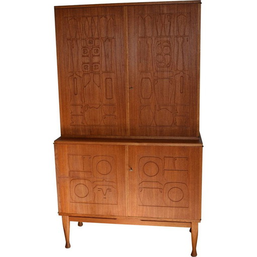 Vintage teak cabinet "Krus" by Yngve Ekström for Westbergs Möbler, Sweden 1962