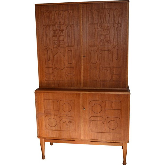 Image 1 of Vintage teak cabinet "Krus" by Yngve Ekström for Westbergs Möbler, Sweden 1962