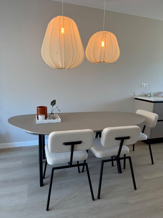 Studio Henk Slim X-Type Dining Table with Bench and Chairs – Dining set, Metal (photo 3 of 8)