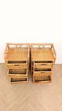2X Rattan Kommode