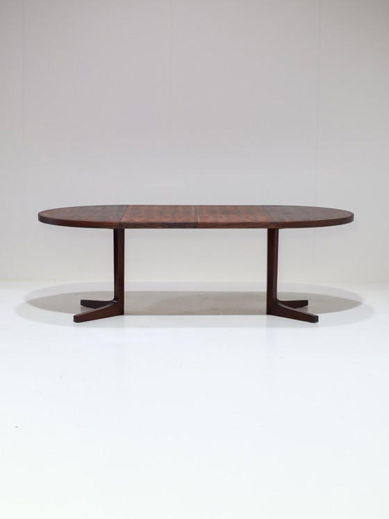 Image 1 of Uitschuifbare eettafel palissander Deens 1960s