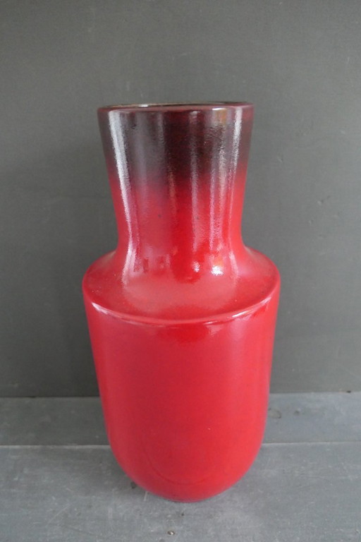 Grand vase rouge vintage Steuler 143/40