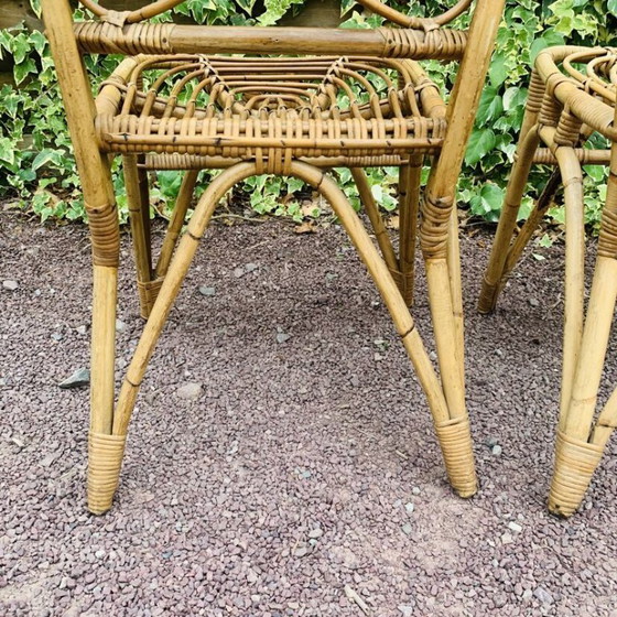 Image 1 of Paar rotan stoelen van Van Rohe