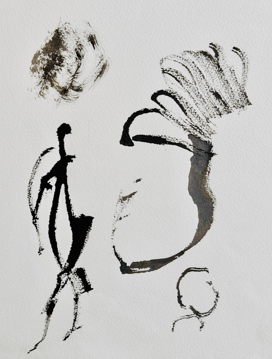 Image 1 of Hanna Ben Dov - Abstraction lyrique à l'encre des années 1960