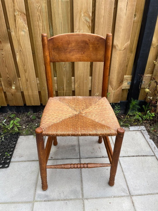 4 Antieke Houten Eetkamerstoelen – Wood