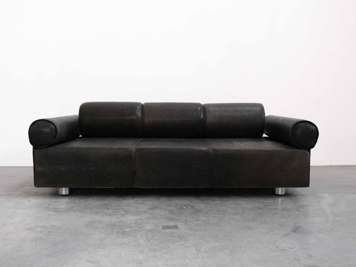 Sofá vintage Marzio Cecchi años 70´piel de búfalo 